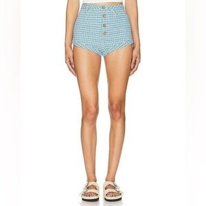 x REVOLVE Checked Out Plaid Brief In Blue Combo
Free People